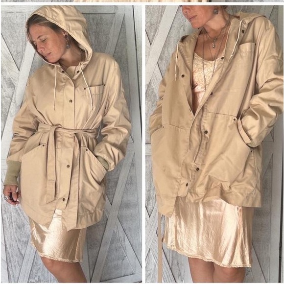 vintage utility mod hoody cream gorpcore jacket - Picture 3 of 5